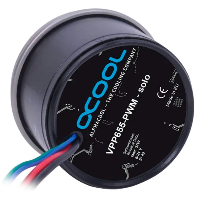 Alphacool core 200 aurora d5 vpp reservoir with vpp655 pwm pump pomp (rgb)