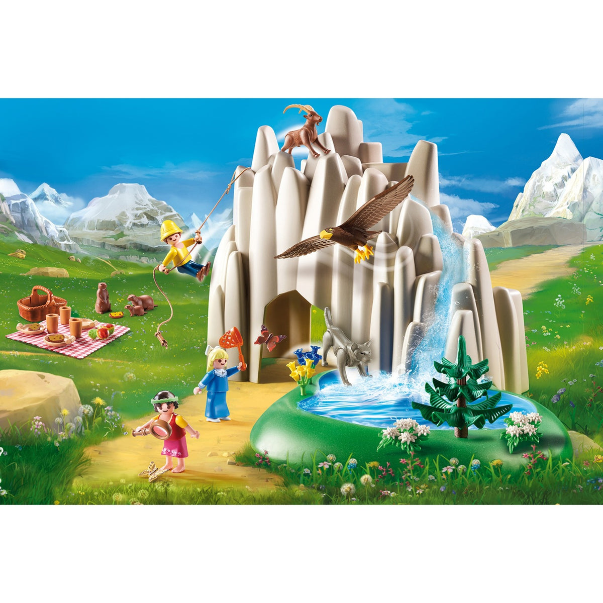 Playmobil heidi - heidi, peter en clara bij het kristalmeer constructiespeelgoed (70254)