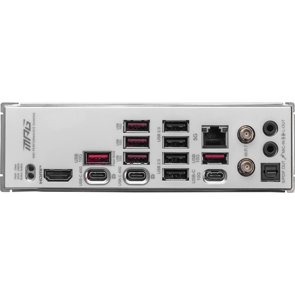 Msi mpg x870e edge ti wifi socket am5 moederbord (zilver, 5gb-lan, wi-fi 7, bt, sound, atx)