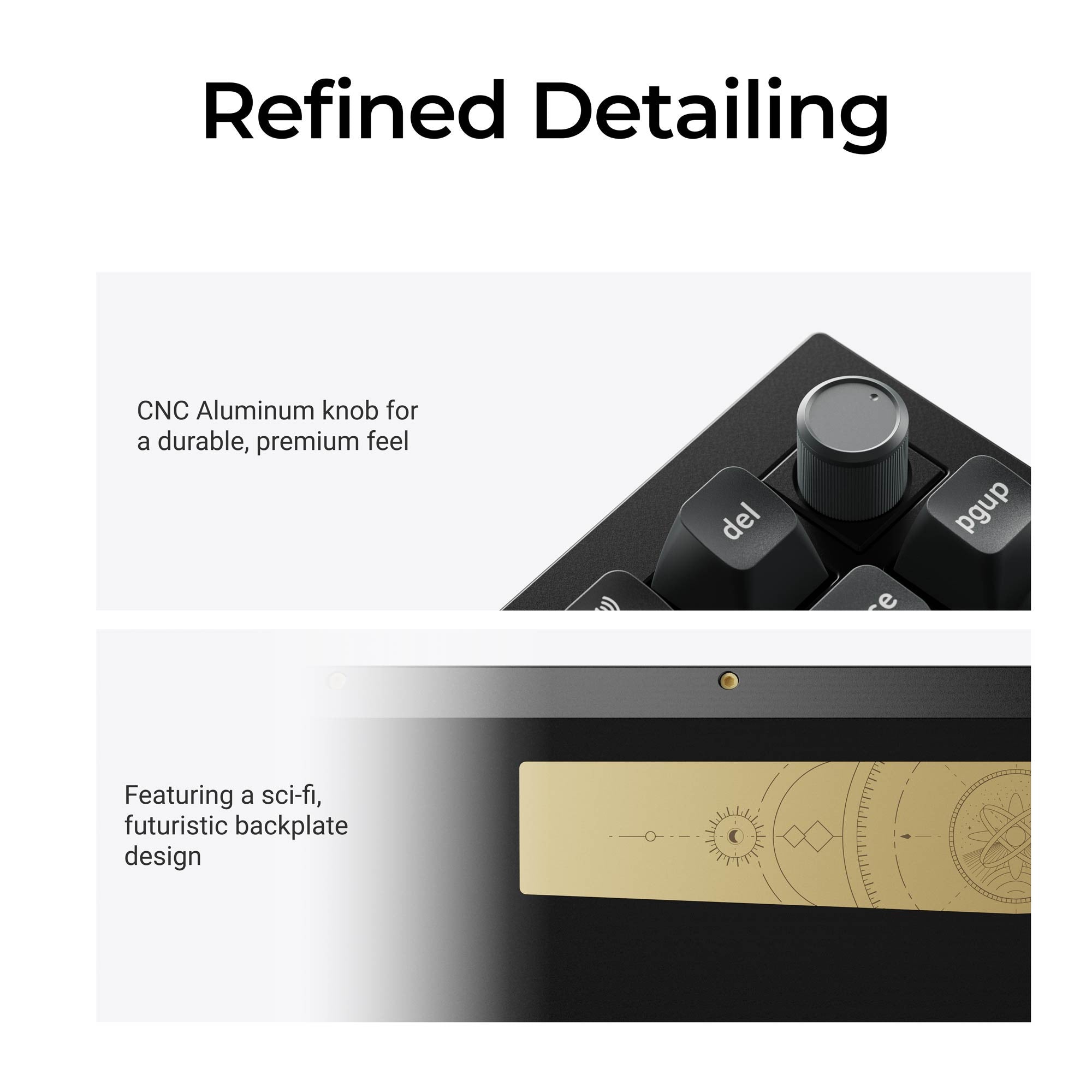 Keychron q1 ultra-m4 8k wireless custom mechanical keyboard (zwart, us lay-out (qwerty), silk pom banana, 75%, rgb, hot swap, 8k, 2.4 ghz | bluetooth 5.2 | usb-c)