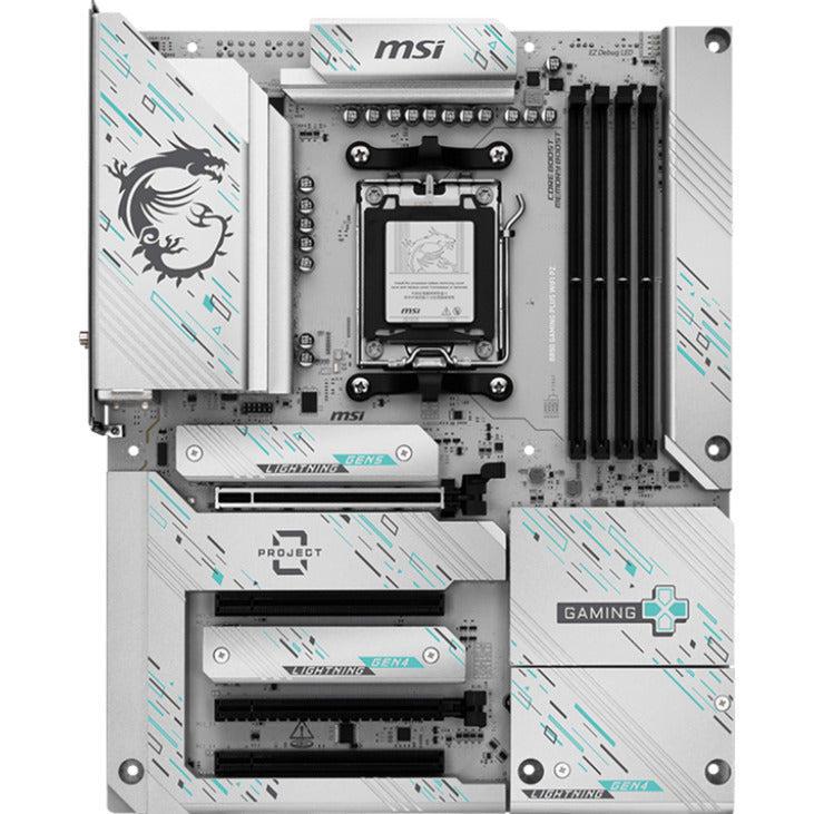 Msi b850 gaming plus wifi pz socket am5 moederbord (raid, 5g lan, wi-fi 7, bluetooth 5.4, sound, atx)
