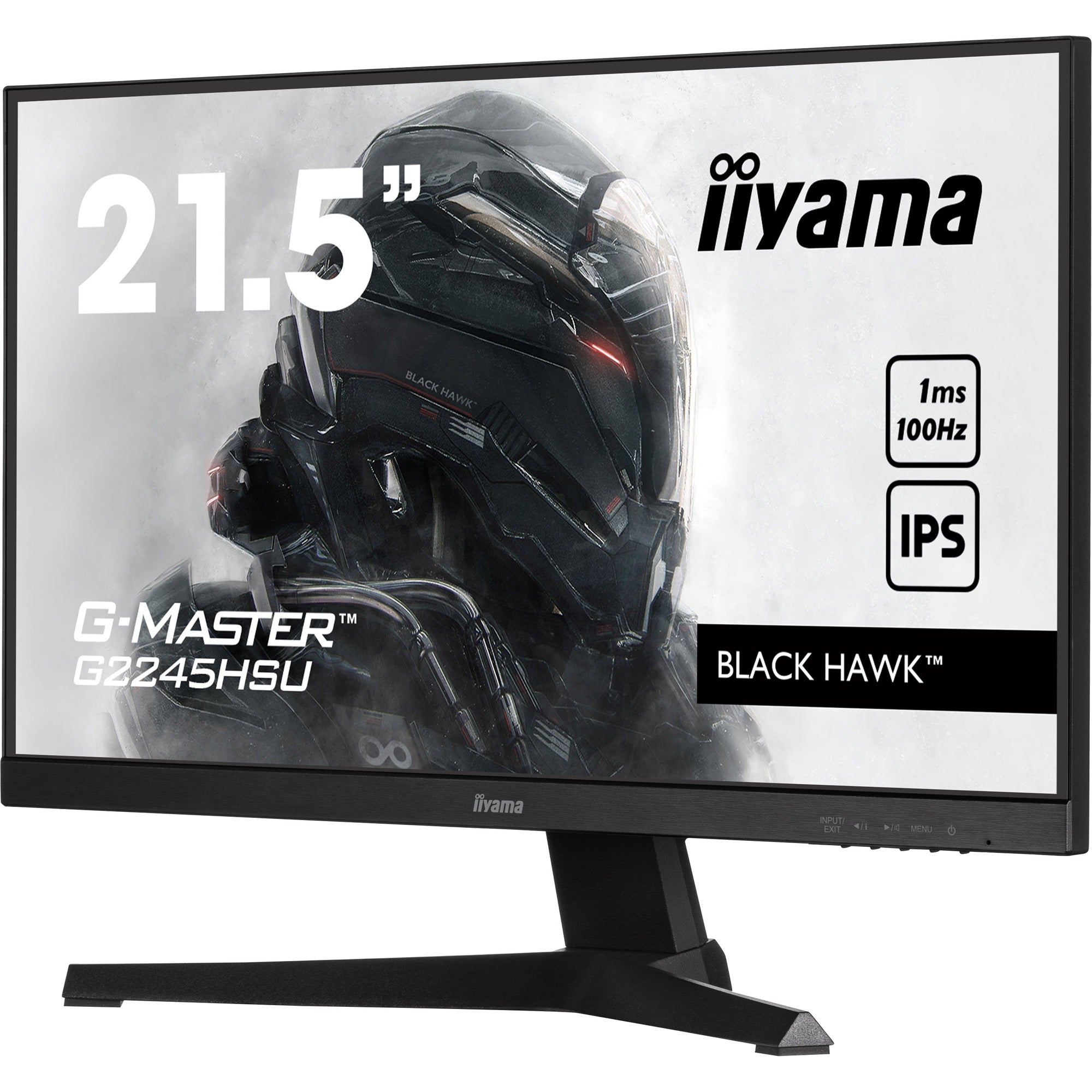 Iiyama g-master black hawk g2245hsu-b2 22 gaming monitor (zwart, hdmi, displayport, 2x usb-a, usb-b)