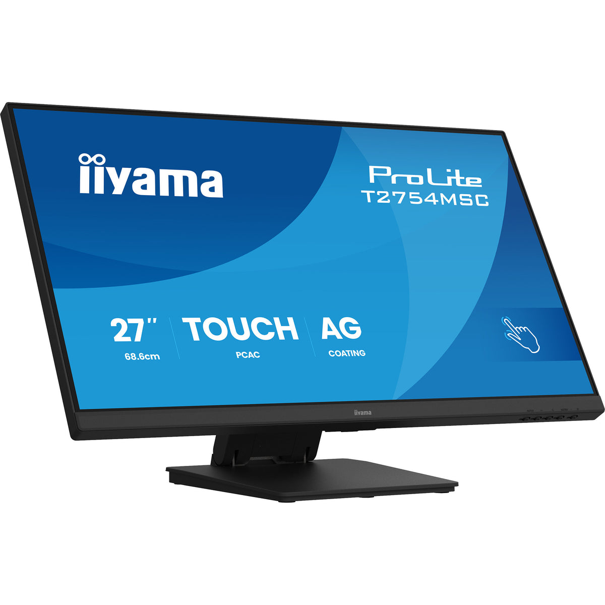 Iiyama prolite t2754msc-b2ag 27 touchscreen monitor (zwart (mat), 1x hdmi, 1x vga, 2x usb-a)