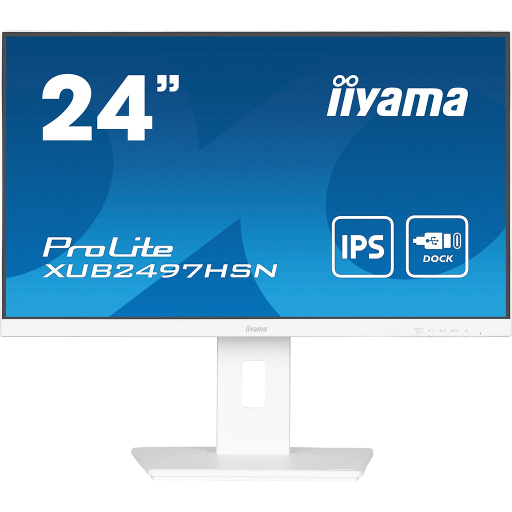 Iiyama prolite xub2497hsn-w2 23.8 monitor (wit, hdmi, displayport, 3x usb-a, usb-c, rj-45)