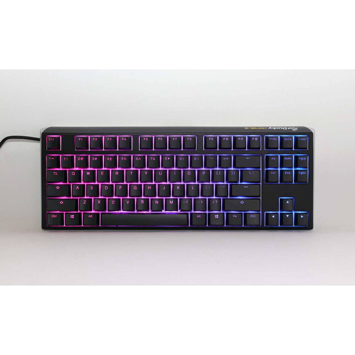 Ducky one 3 classic tkl rgb mechanisch toetsenbord (zwart, us lay-out (qwerty), cherry mx speed silver, 80% (tkl), rgb leds, double-shot pbt, hot-swappable, quack mechanics)