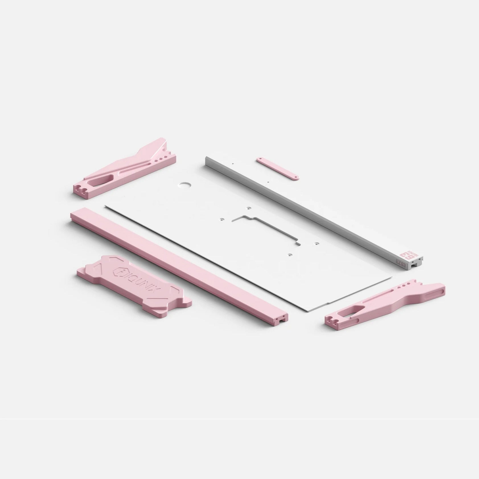 Iqunix ez63 pink magnetic switch gaming he keyboard (wit, us lay-out (qwerty), gateron magnetic jade pro, 60%, rgb, double shot pbt keycaps)