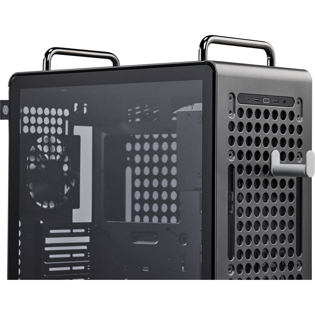 Cooler master qube 540 stardust iron midi tower behuizing (zwart | 2x usb-a | 1x usb-c | tempered glass)