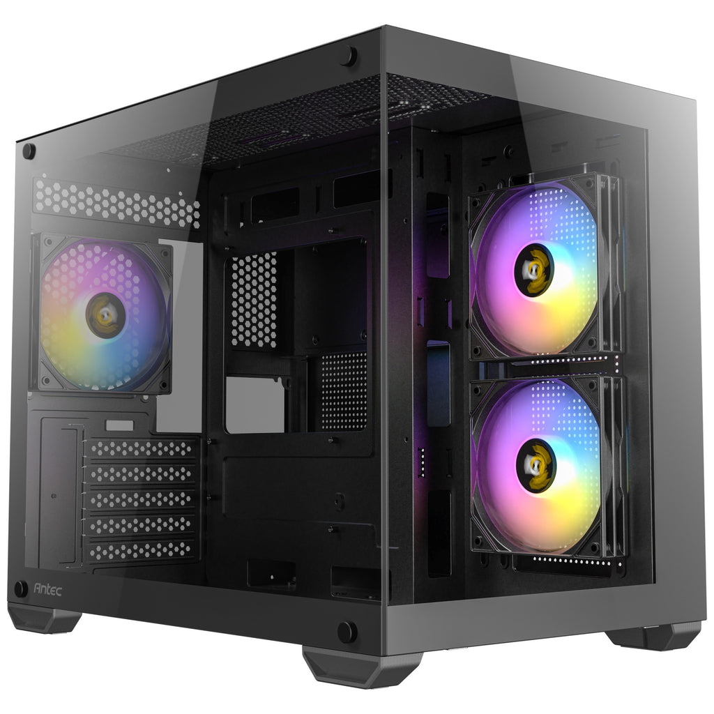 Antec cx600m argb mini tower behuizing (zwart | 3x usb-a | tempered glass)