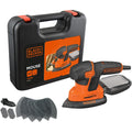 Black+decker 120 watt mouse detailschuurmachine ka2500k-qs deltaschuurmachine (oranje zwart, accessoires en koffer inbegrepen)