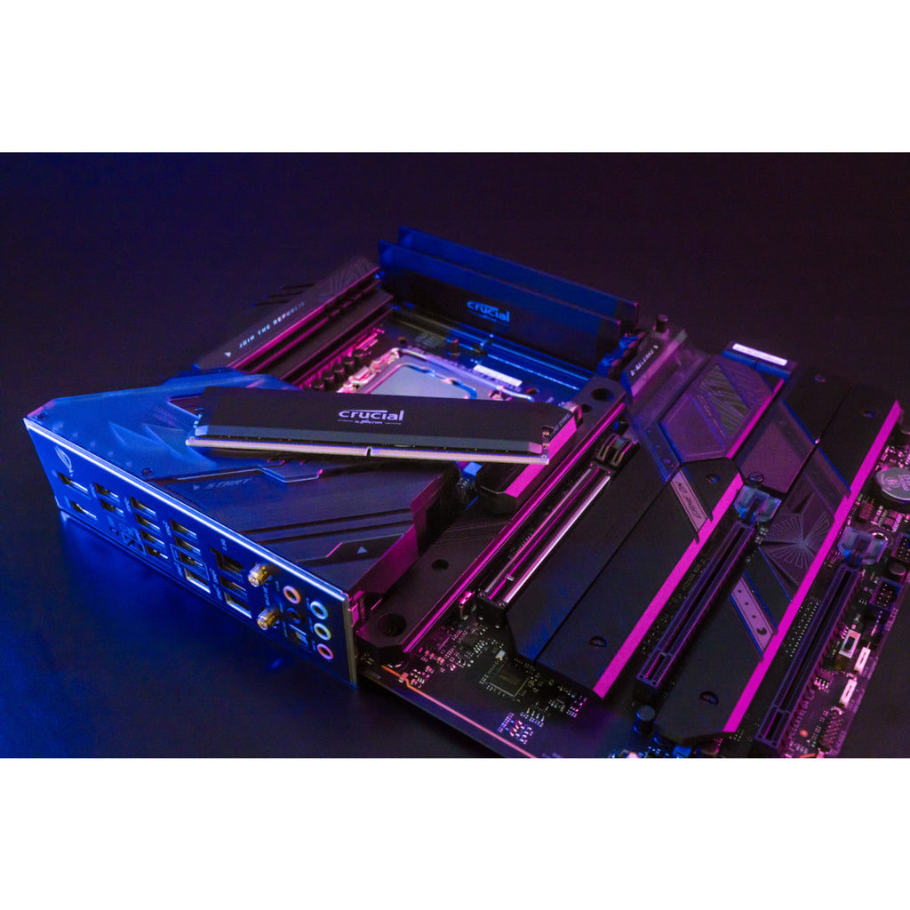 Crucial 64 gb ddr5-6000 (2x 32 gb) dual-kit werkgeheugen (zwart, cp2k32g60c40u5b, pro oc, xmp 3.0, expo)