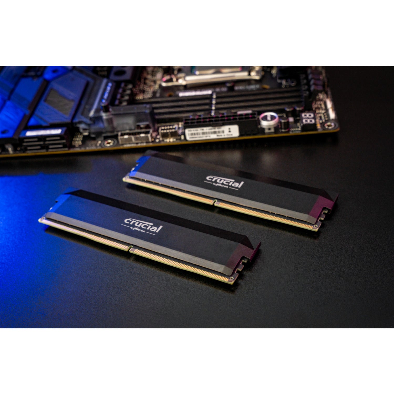 Crucial 64 gb ddr5-6000 (2x 32 gb) dual-kit werkgeheugen (zwart, cp2k32g60c40u5b, pro oc, xmp 3.0, expo)