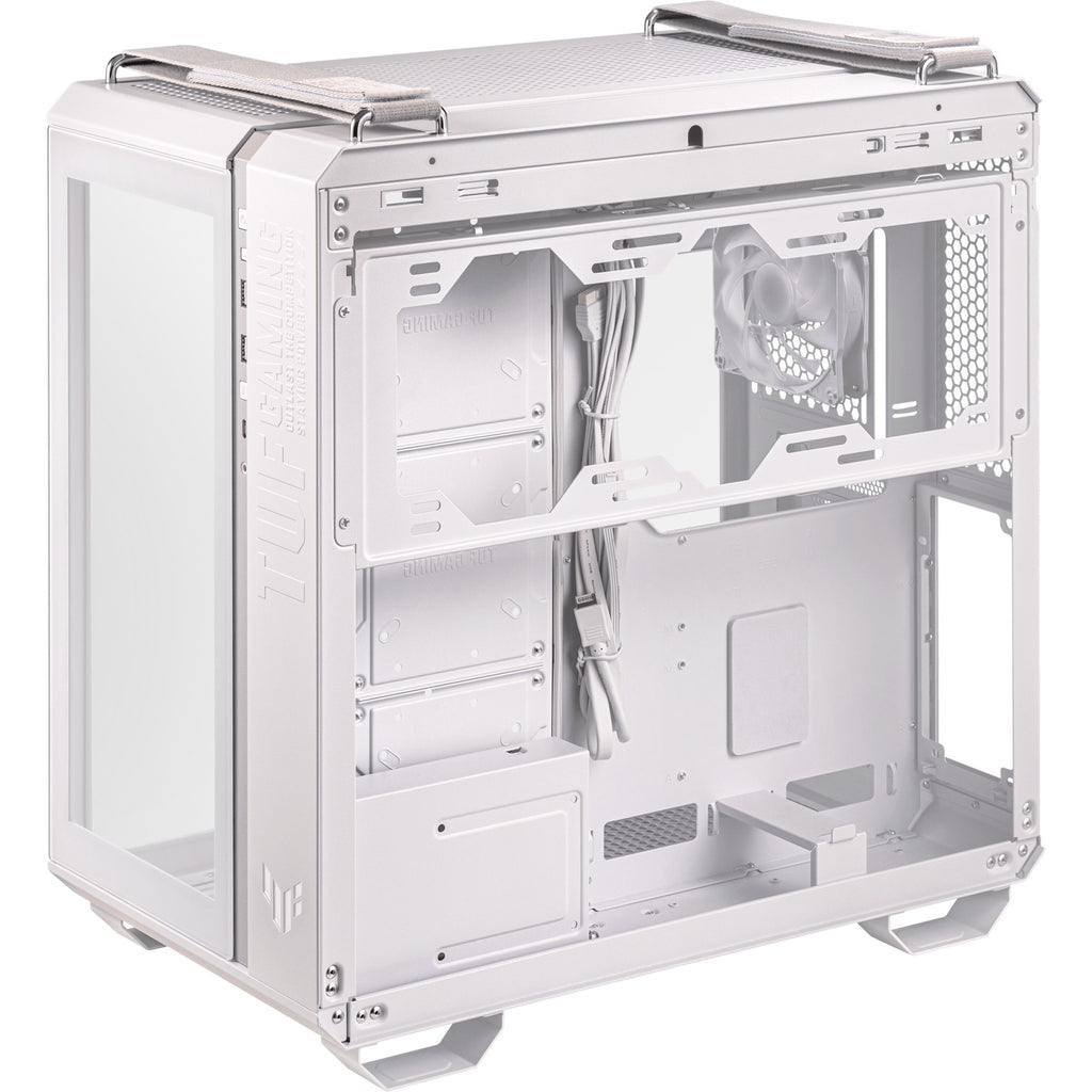 Asus tuf gaming gt502 plus midi tower behuizing (wit | 2x usb-a | 1x usb-c | tempered glass)