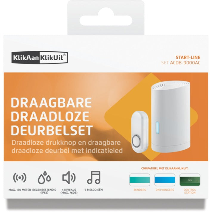 KlikAanKlikUit ACDB-9000AC Mobiles Kabelloses Türklingelset