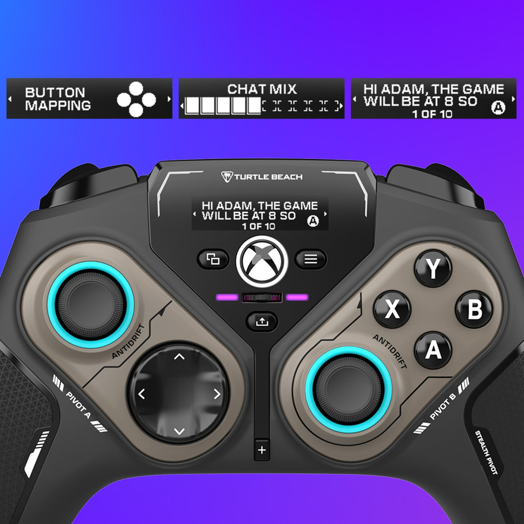 Turtle beach stealth pivot draadloze slimme controller (zwart, 2,4 ghz bluetooth usb, pc, xbox, android)