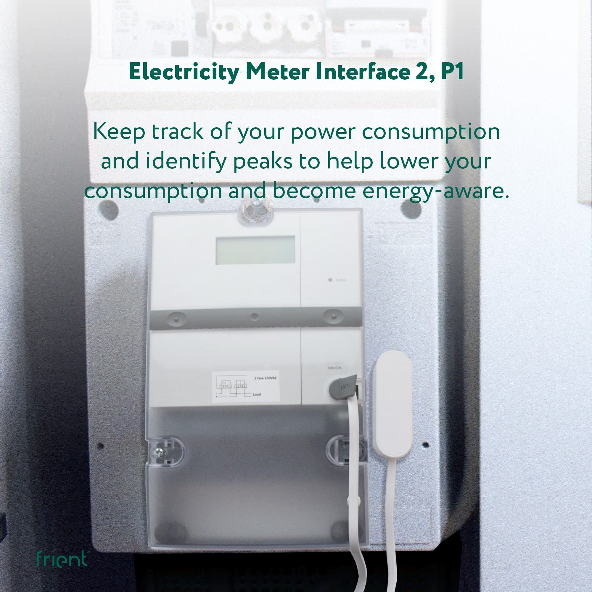 Ty frient electrici meter interface 2, p1 energiebesparing (wit, zigbee 3.0)