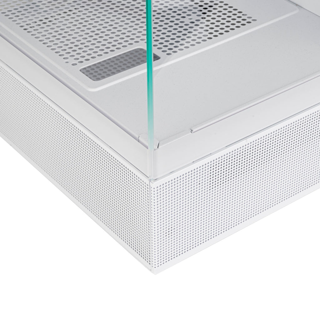 Silverstone lucid 04 mini tower behuizing (wit | 2x usb-a | 1x usb-c | rgb | tempered glass)