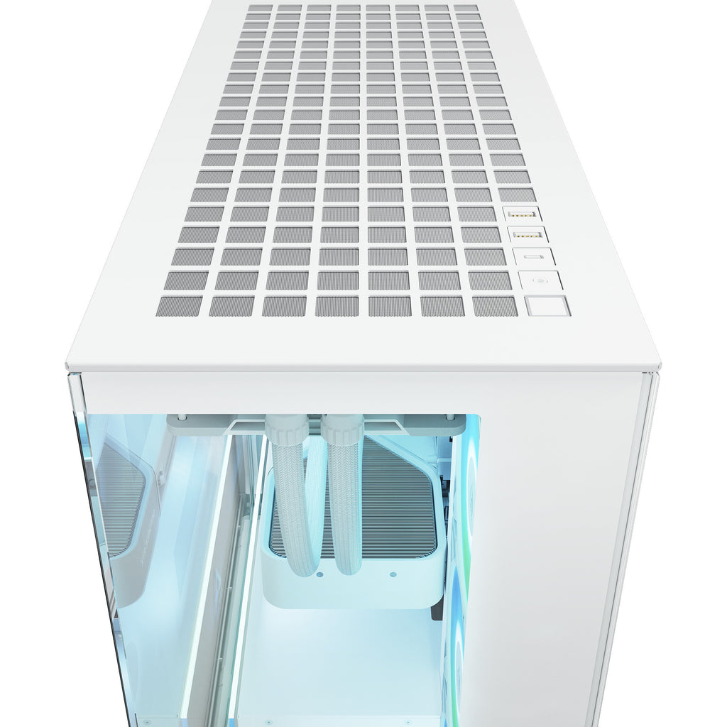 Arctic xtender vg midi tower behuizing (wit | 2x usb-a | 1x usb-c | rgb | tempered glass)