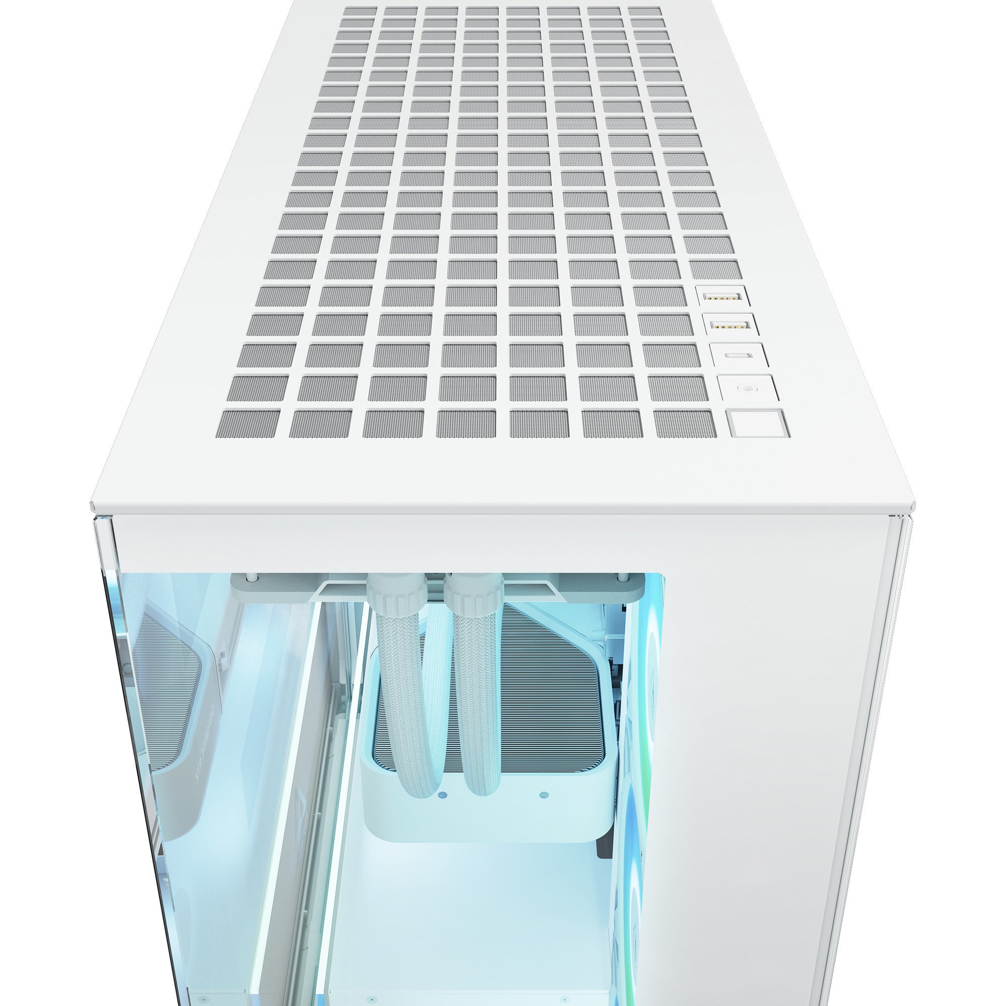Arctic xtender vg midi tower behuizing (wit | 2x usb-a | 1x usb-c | rgb | tempered glass)