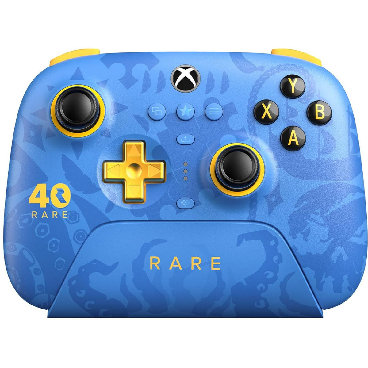 8bitdo ultimate 3-mode controller for xbox - rare 40th anniversary edition (blauw goud, xbox series x|s, xbox one, pc, bluetooth usb-c 2.4 ghz )
