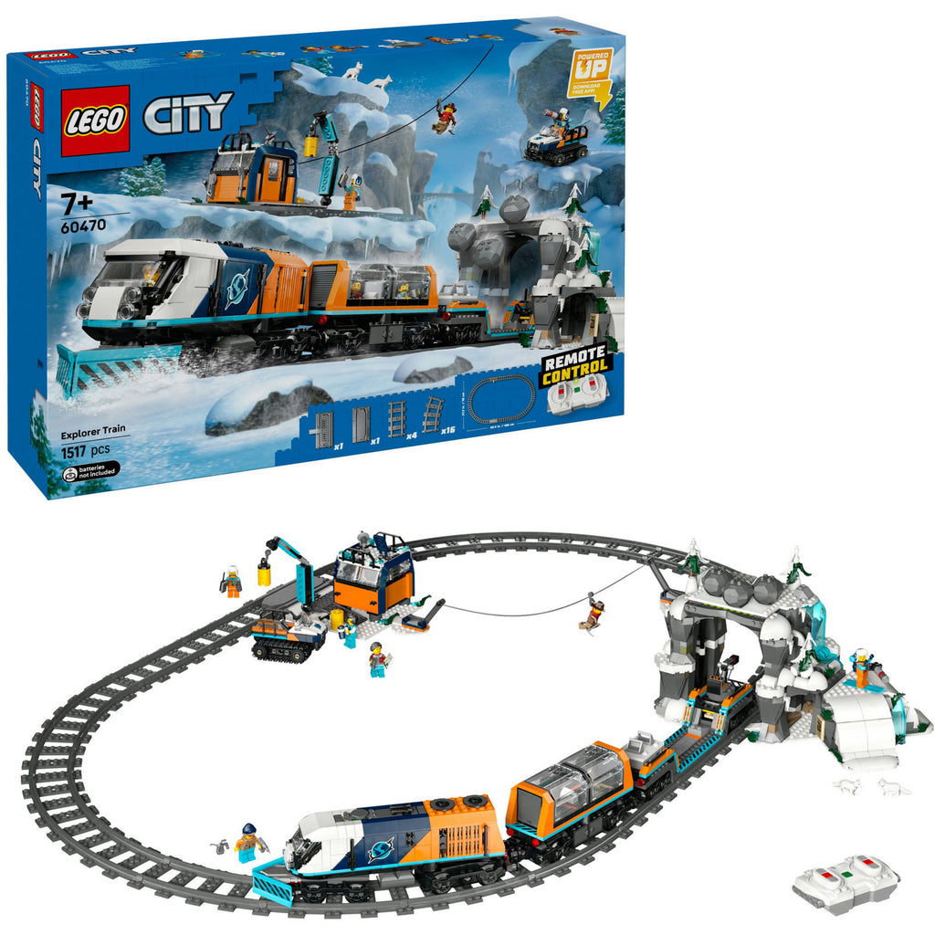 Lego city 60470 onderzoekstrein op de noordpool