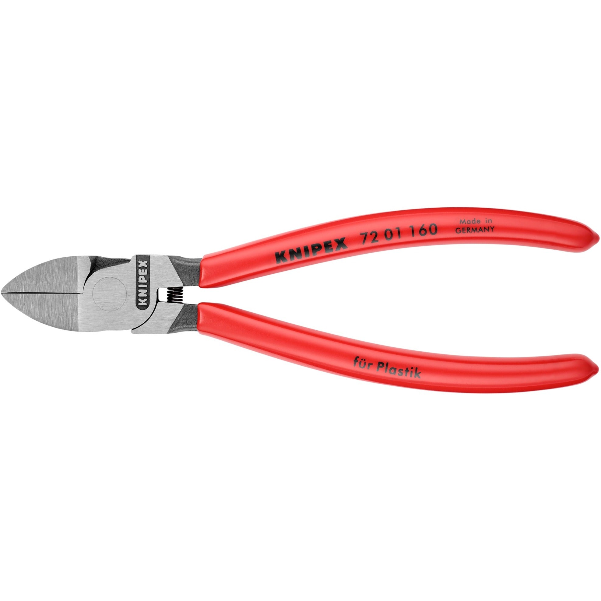 Knipex 72 01 160 zijsnijtang voor kunststof + veer 160mm