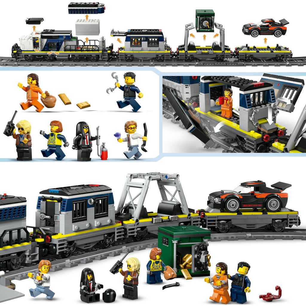 Lego ® city overval op politietrein - speelgoedtreinset - 60508