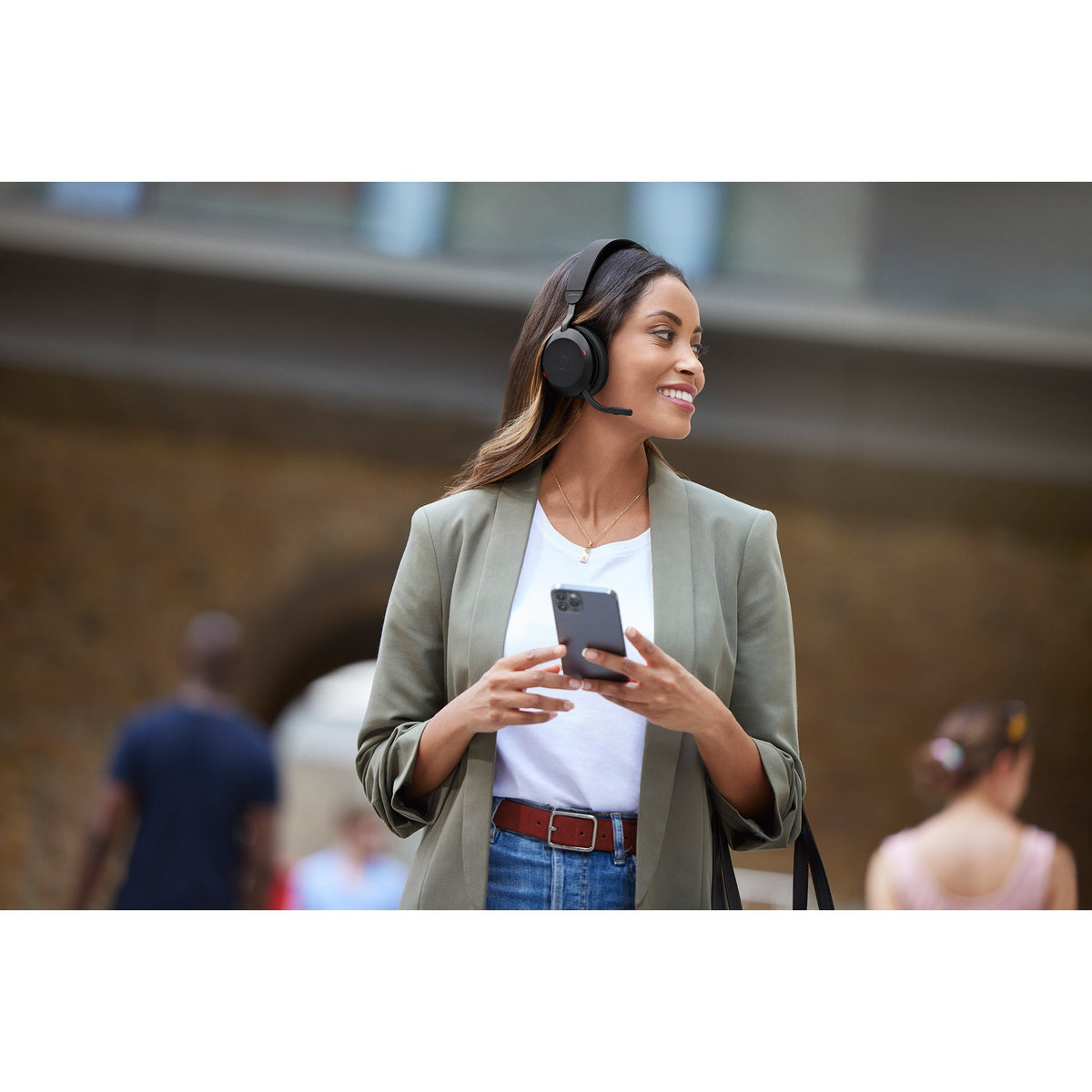 Jabra evolve2 75 on-ear headset (zwart, link380c, microsoft teams)