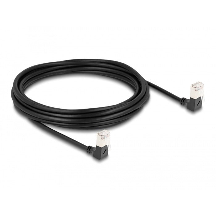 DeLOCK RJ45 Netzwerkkabel Cat.6A S/FTP Slim 90° Nacht unten