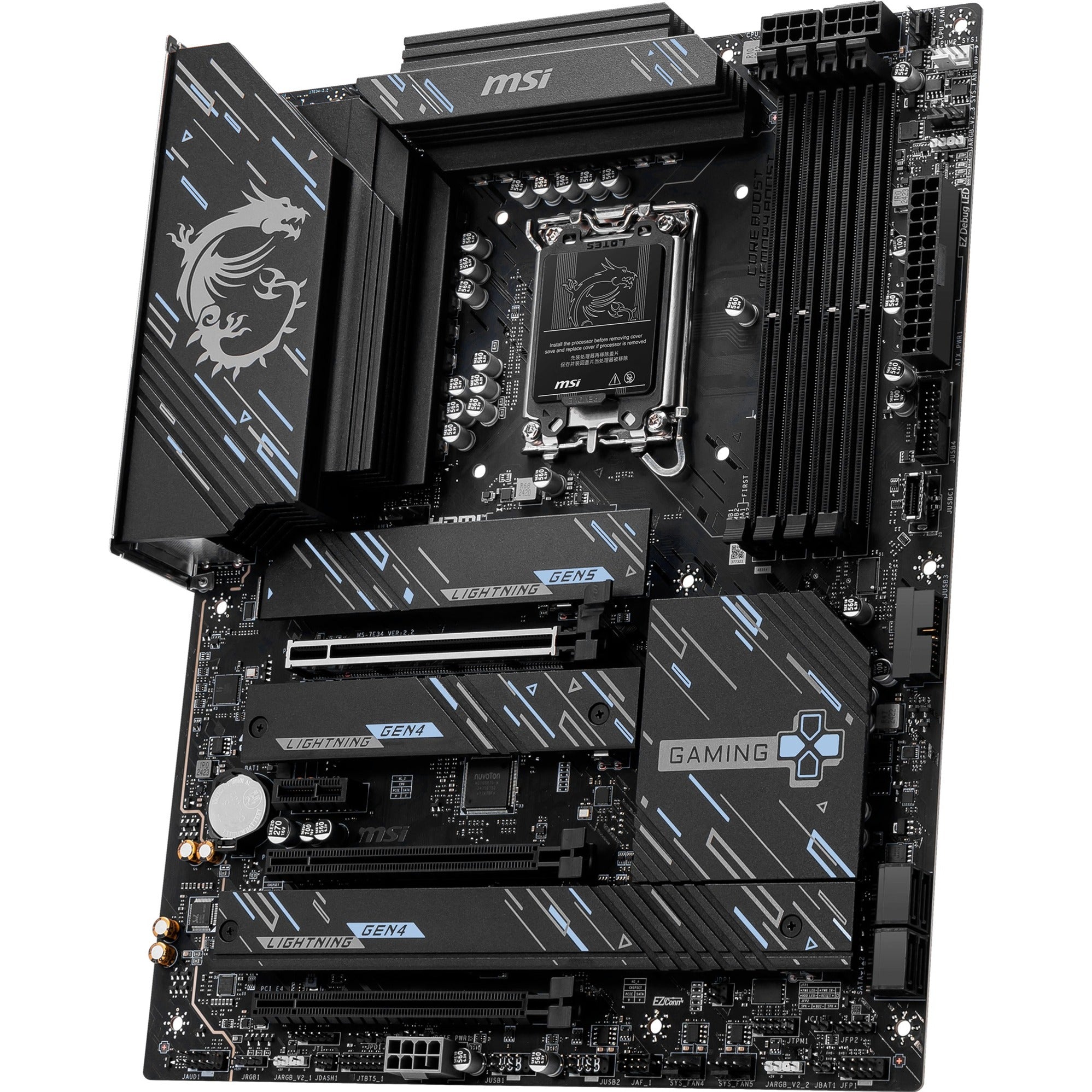 Msi z890 gaming plus wifi socket 1851 moederbord (zwart, raid, 5gb-lan, wlan, bt, sound, atx)