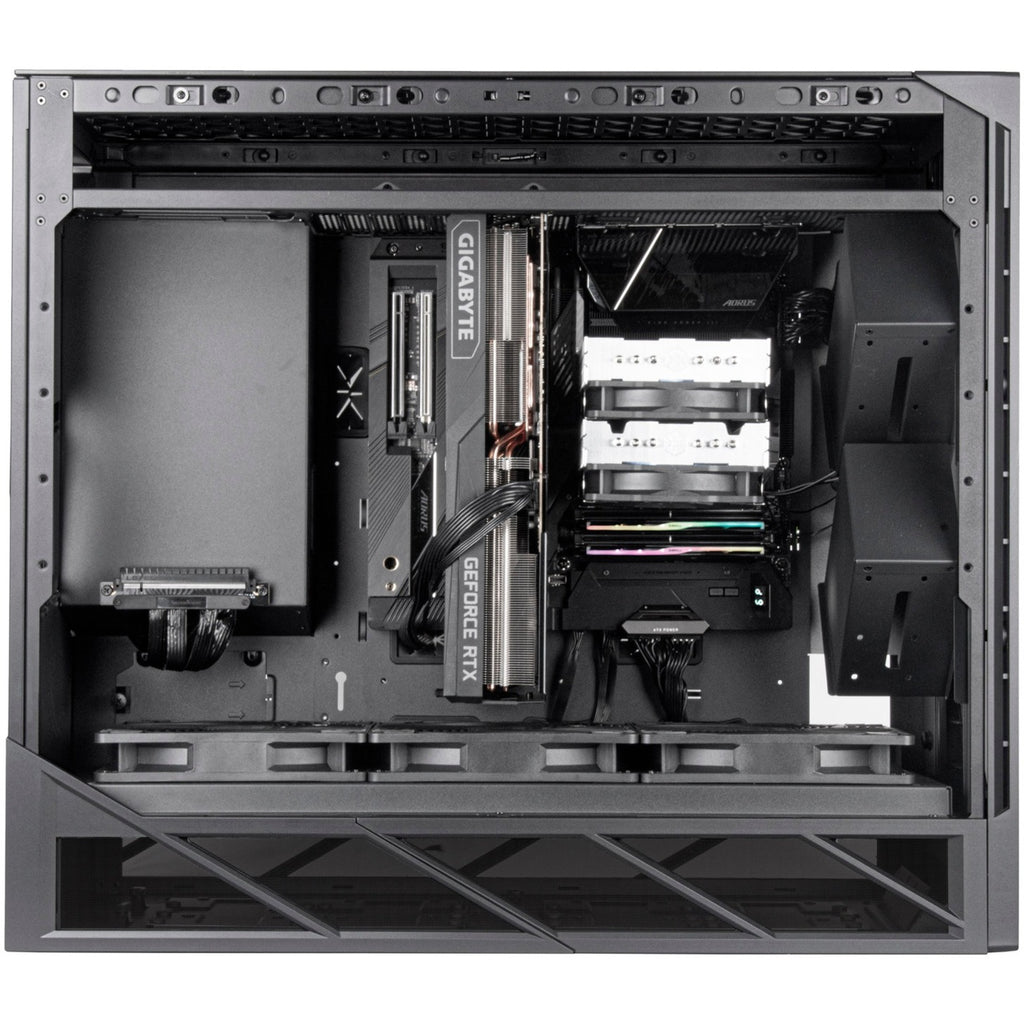 Silverstone alta f2 big tower behuizing (zwart | 4x usb-a | 1x usb-c | tempered glass)