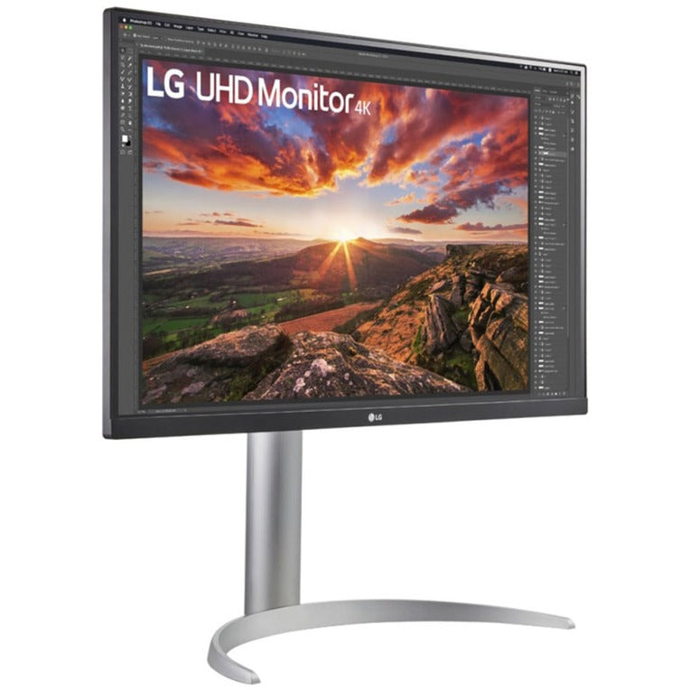 Lg ultrafine 27up850k-w 27 4k uhd monitor (zilver zwart, 2x hdmi, displayport, 2x usb-a, usb-c)