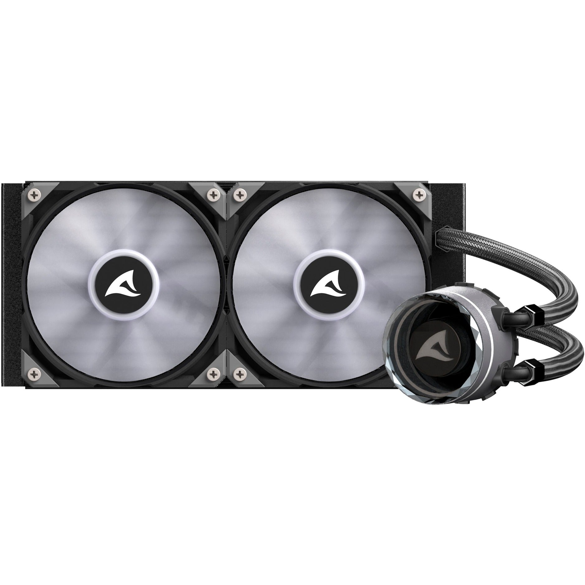 Sharkoon s80 rgb waterkoeling (zwart, 4-pins pwm fan-connector)