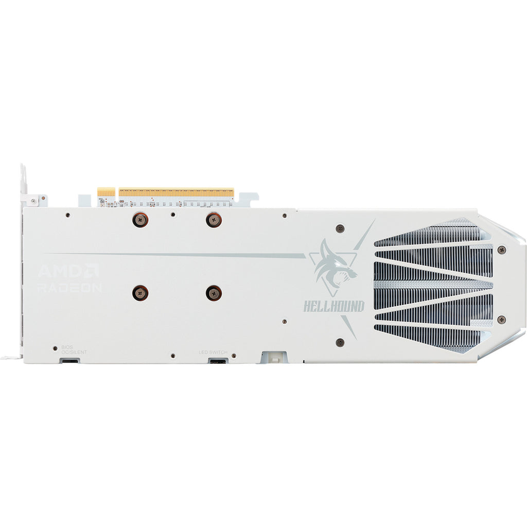 Powercolor radeon rx 9060 xt hellhound spectral white 16g grafische kaart (wit, rdna4, gddr6, 2x displayport, 1x hdmi 2.1)