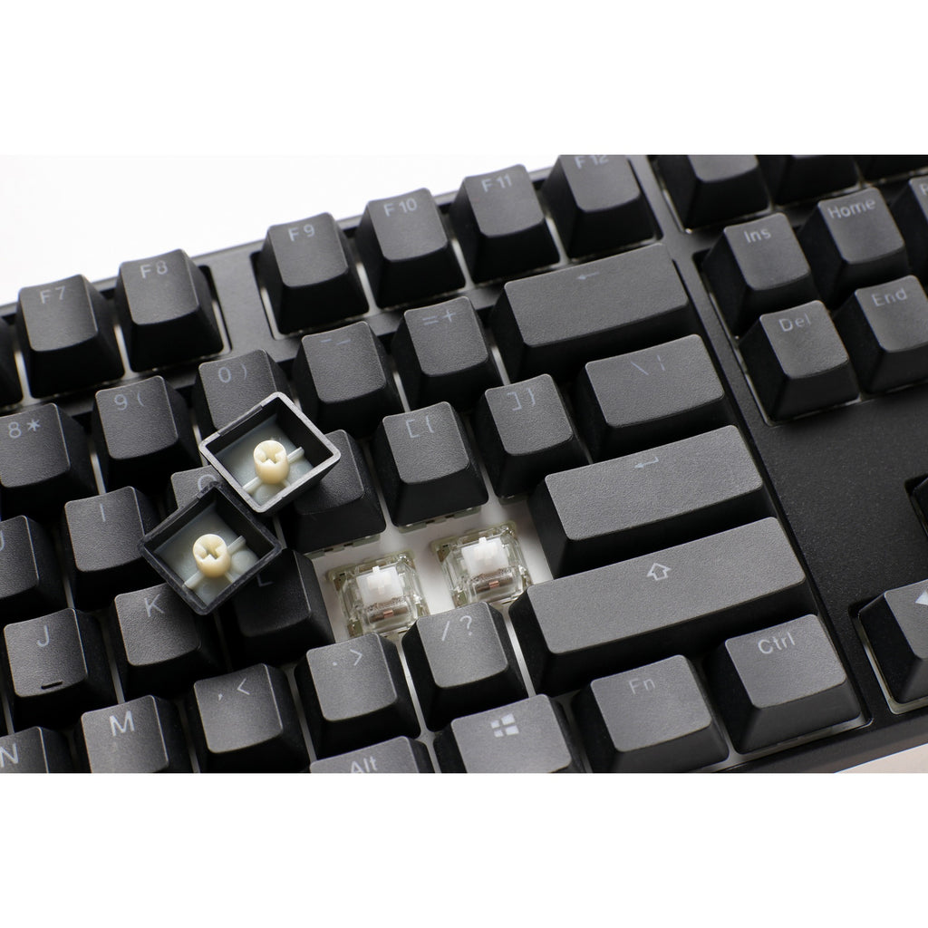 Ducky one 3 classic, toetsenbord (zwart wit, us lay-out, cherry mx speed silver, rgb led, double-shot pbt, hot-swappable, quack mechanics)