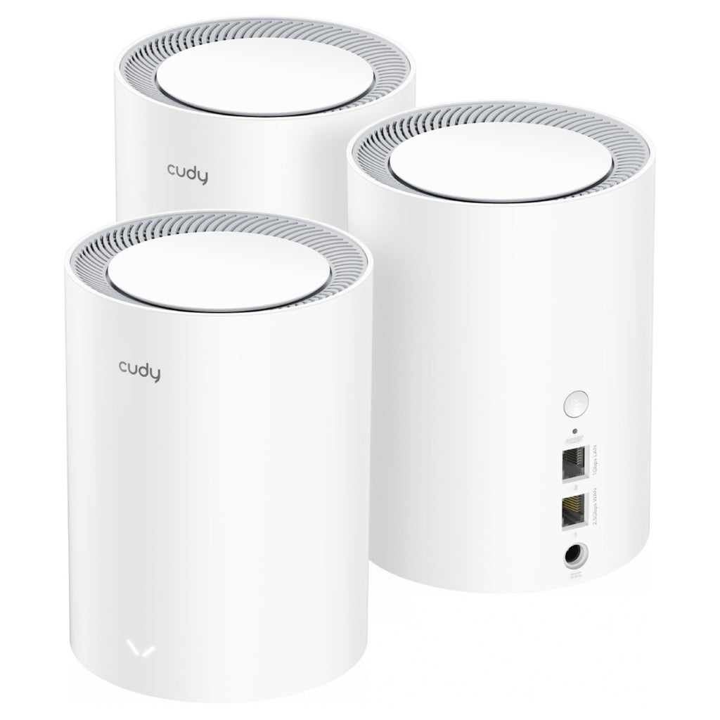 Cudy ax1800 gigabit mesh wi-fi 6 system (3-pack) mesh router (wit)