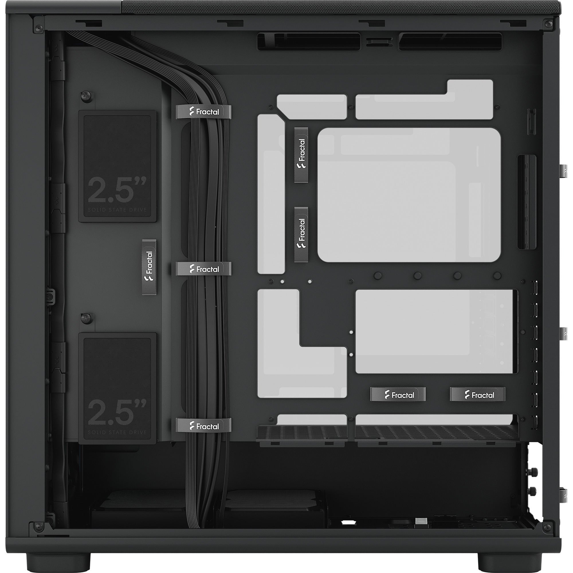 Fractal design epoch xl tg rgb midi tower behuizing (zwart | 2x usb-a | 1x usb-c | rgb | tempered glass)
