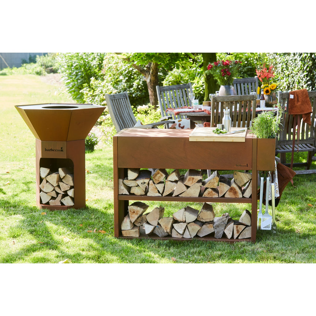 Barbecook nestor buddy uit cortenstaal tafel