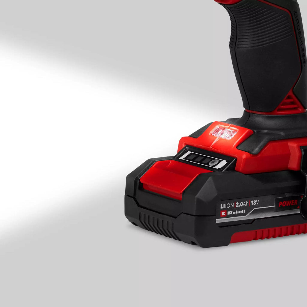Einhell professional accu klopboor- schroefmachine tp-cd 18 60 li-i bl (1x 2.0 ah) klopboorschroevendraaier (rood zwart, incl. 1x 2.0 ah power x-change accu en lader)