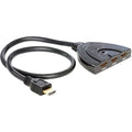 Delock 3x hdmi naar 1x hdmi switch (zwart, 60 centimeter)