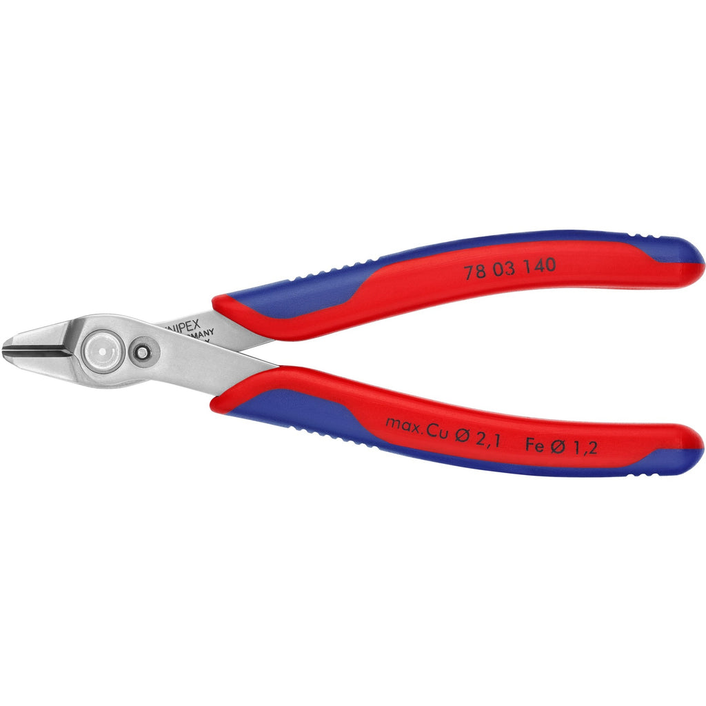 Knipex electronic super knips xl - precisie zijsnijtang - 140mm - roestvast staal - ergonomisch handvat
