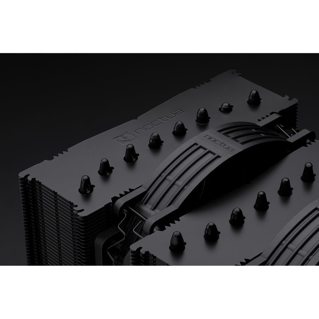 Noctua nf-a14x25r g2 pwm sx2-pp chromax.black case fans (zwart, 2 stuks, 140 x 140 x 25 mm)