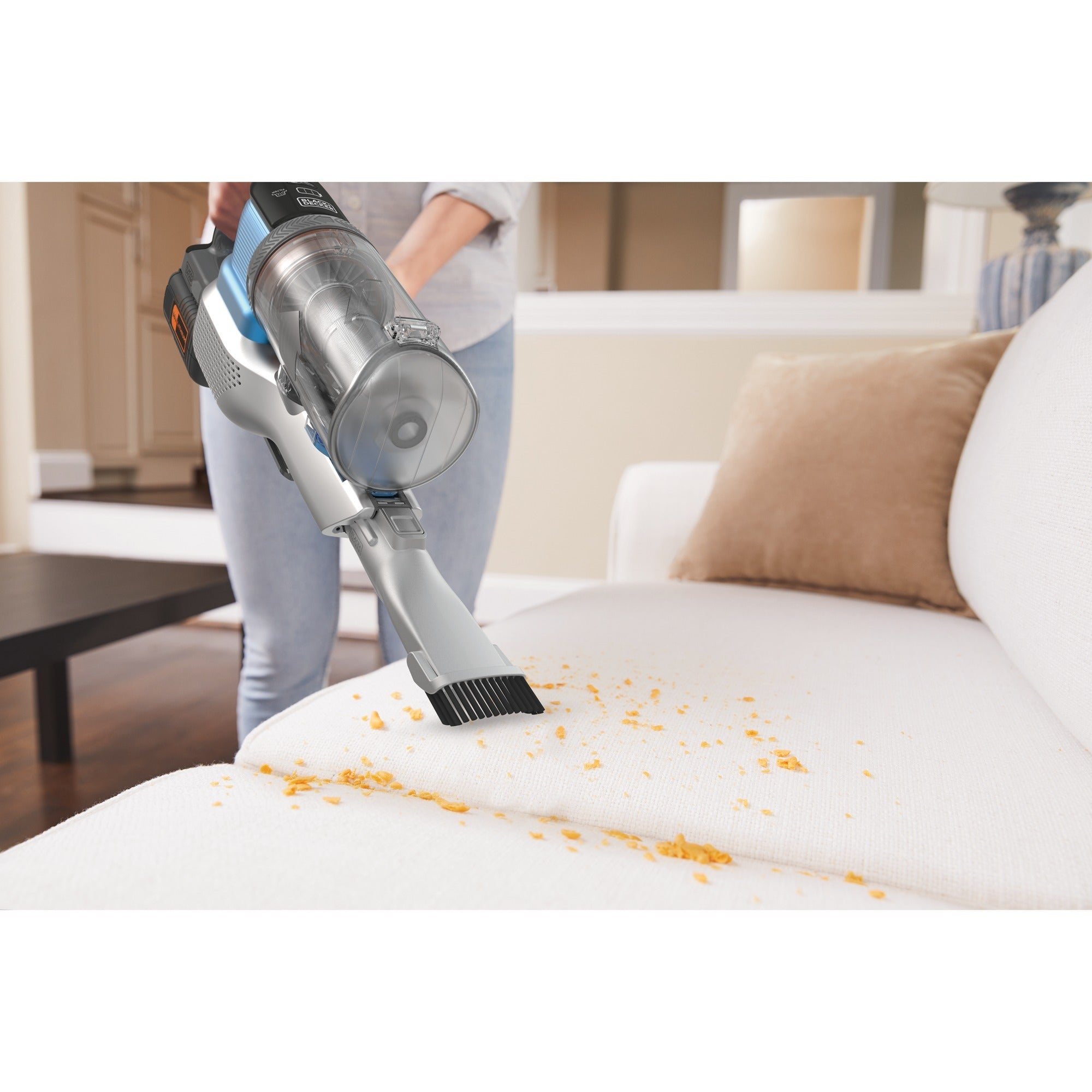 Black+decker 36v 4-in-1 steelstofzuiger (lichtblauw grijs)