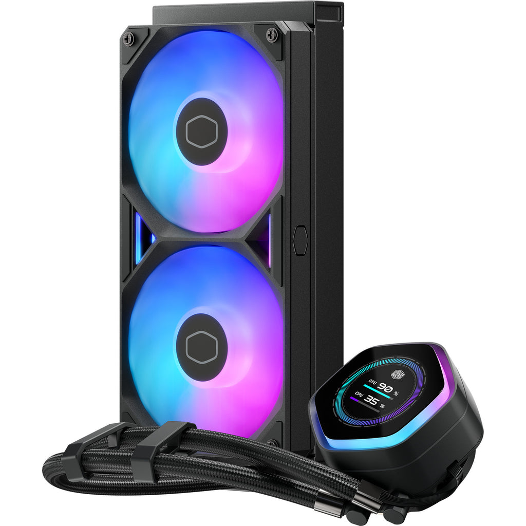 Cooler master masterliquid 240 atmos ii lcd argb waterkoeling (zwart)