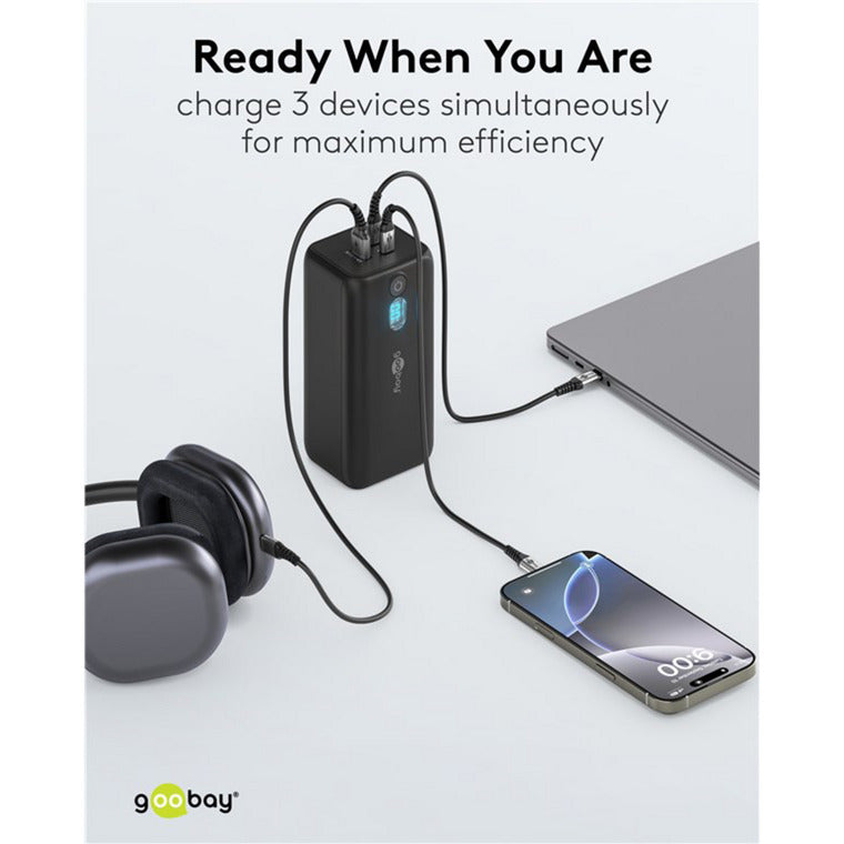 Goobay laptop powerbank (zwart, 20,000 mah, power delivery)