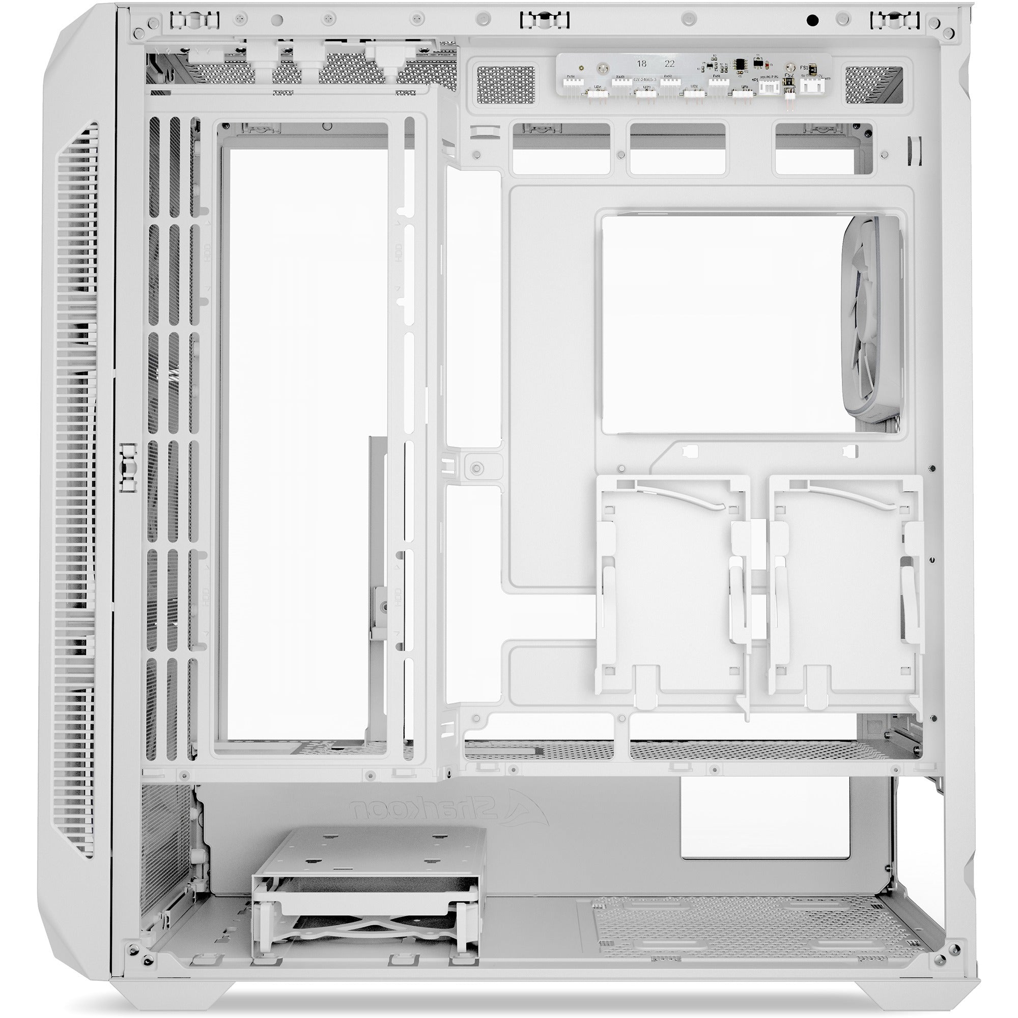Sharkoon ak5g rgb midi tower behuizing (wit | 2x usb-a | 1x usb-c | rgb | tempered glass)