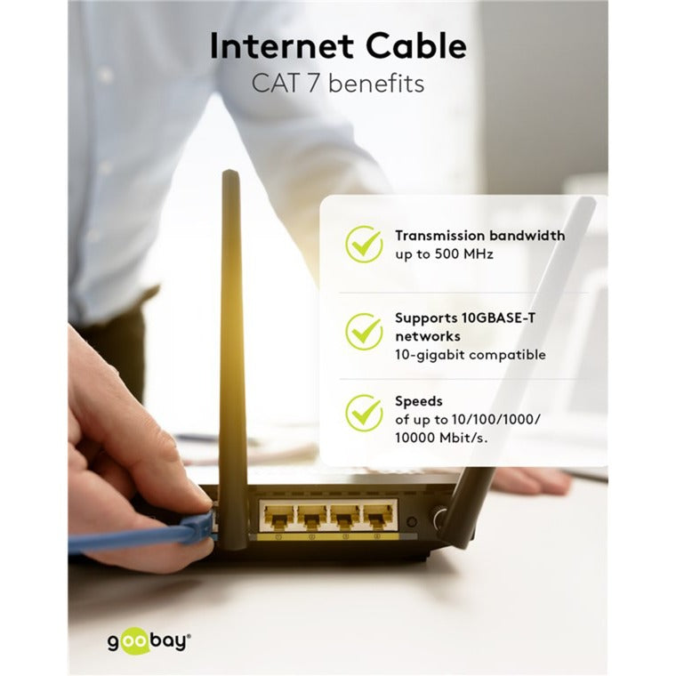 Goobay patchkabel cat 6a s ftp met cat 7 kabel (grijs, 20 m)