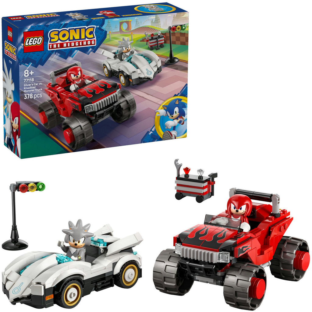 LEGO Sonic the Hedgehog 77118 Silvers Auto gegen Knuckles' Monstertruck