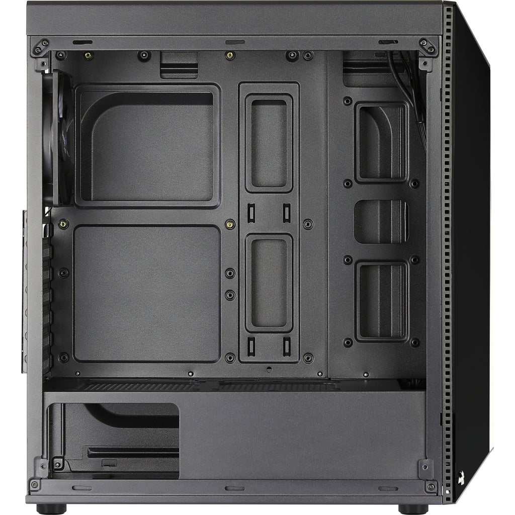 Aerocool shard midi tower behuizing (zwart | 3x usb-a | rgb | window)