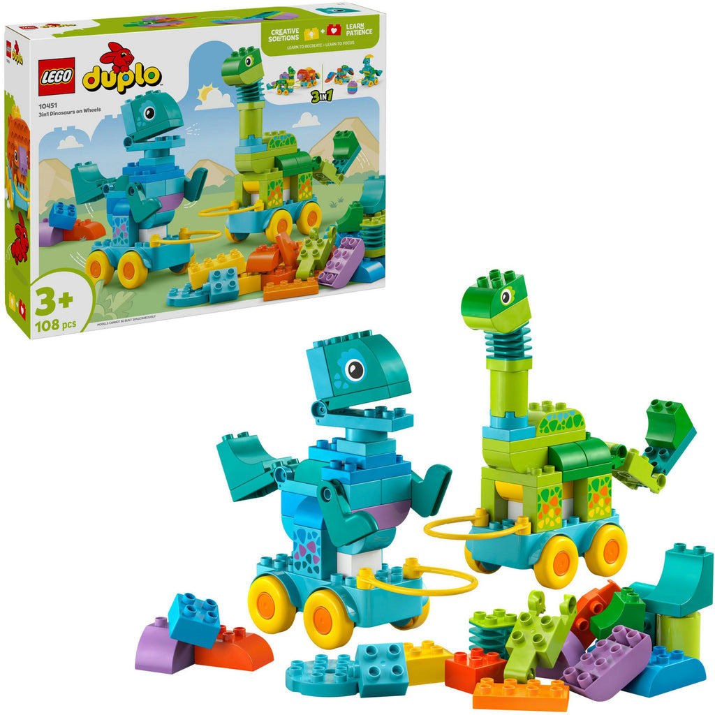 LEGO Duplo 10451 3-in-1 Dinosaurier auf Rädern