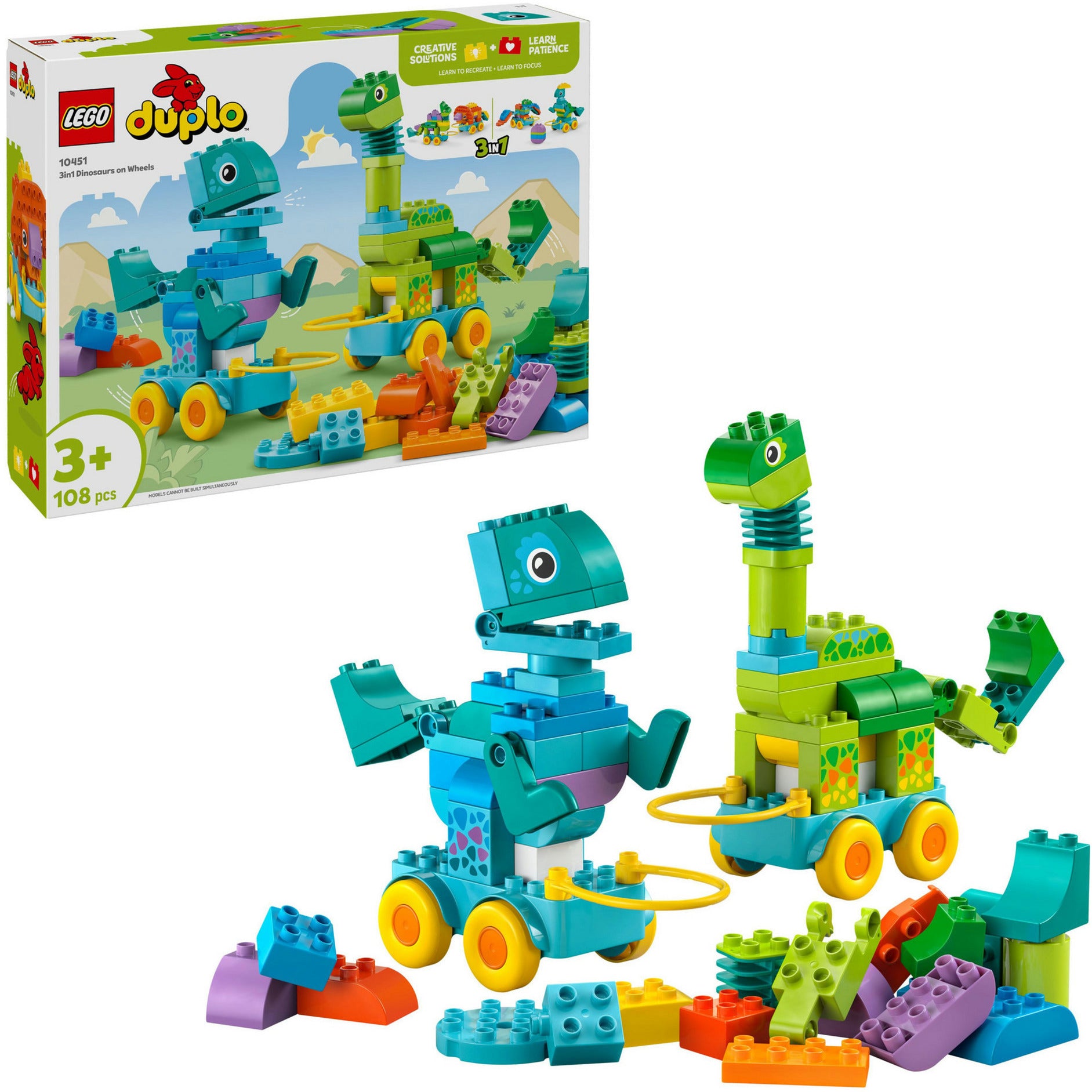 LEGO Duplo 10451 3-in-1 Dinosaurier auf Rädern
